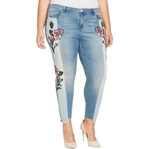 William Rast Plus Size Two Tone Embroidered Jeans - J